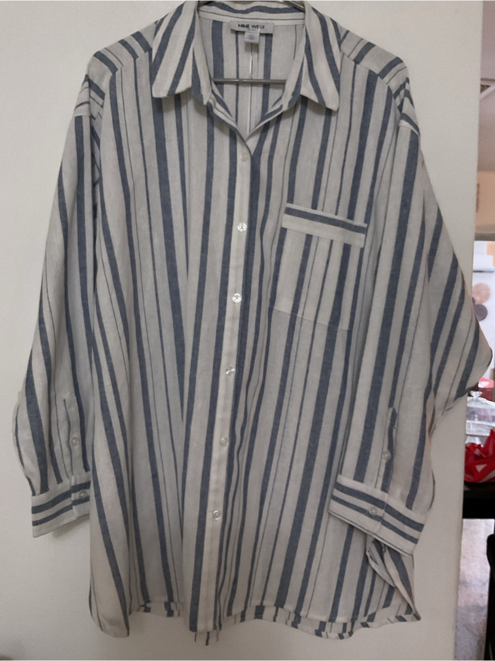 Nine West Blue & White Striped womens size 1X NWOT